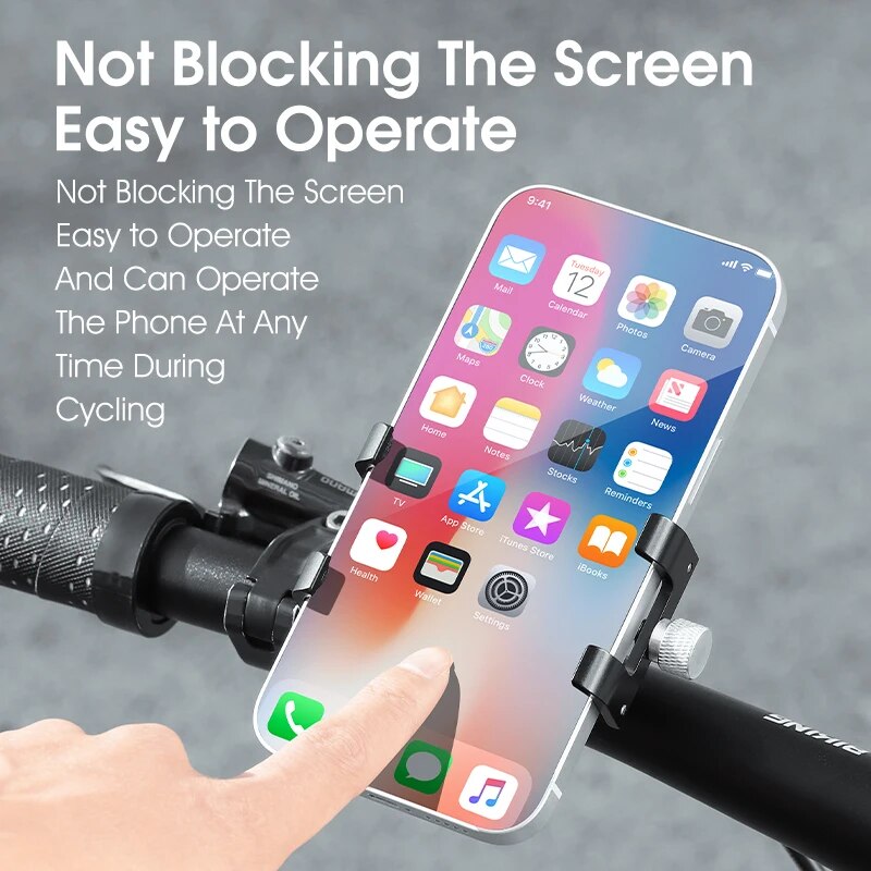 Soporte de teléfono para ciclismo WEST BIKING, soporte ligero de aleación de aluminio para manillar de bicicleta, soporte para teléfono, accesorios para bicicleta de montaña y carretera