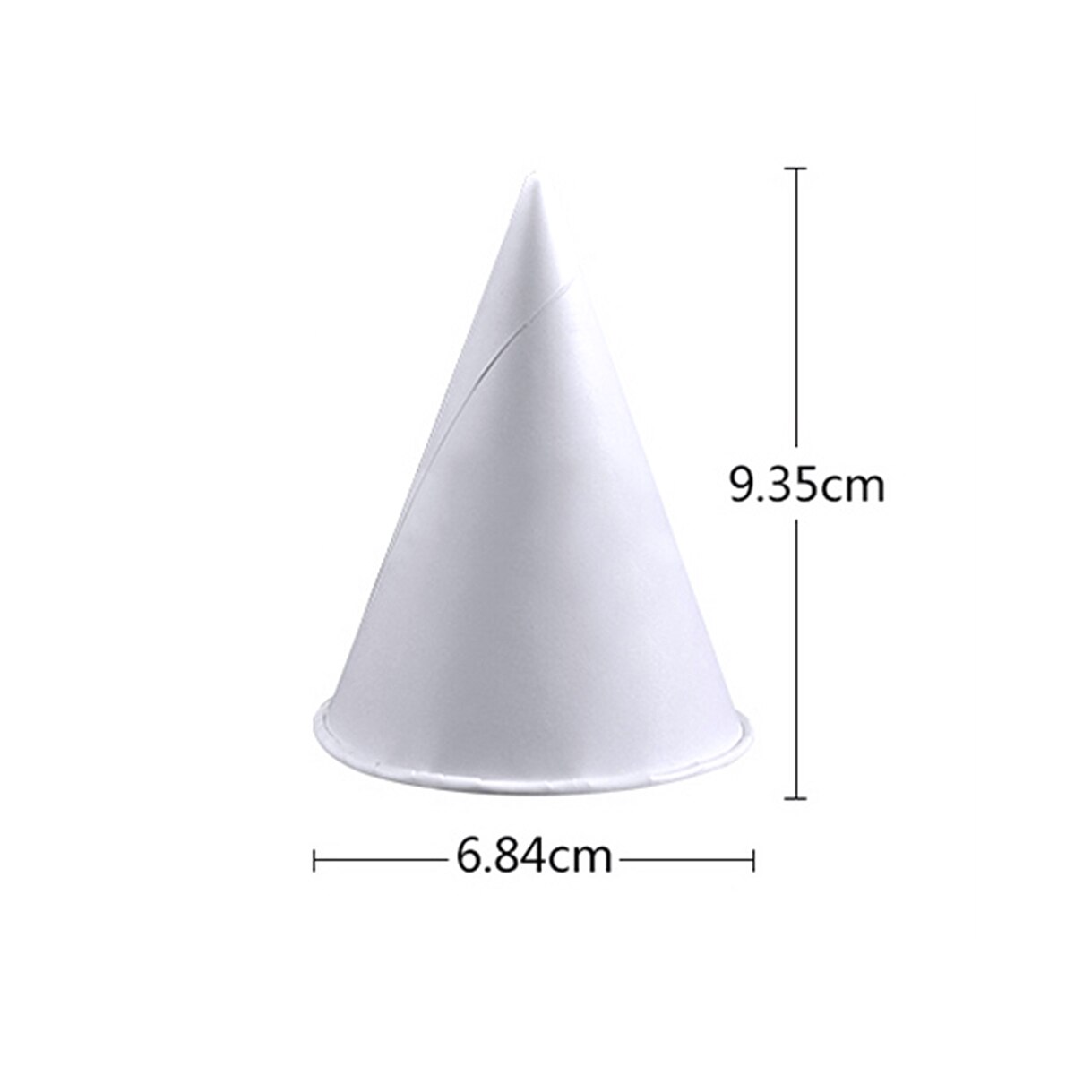 250PCS 3.7oz Disposable Cone Water Cups Paper Funnel Cups Snow Cone Cups - White