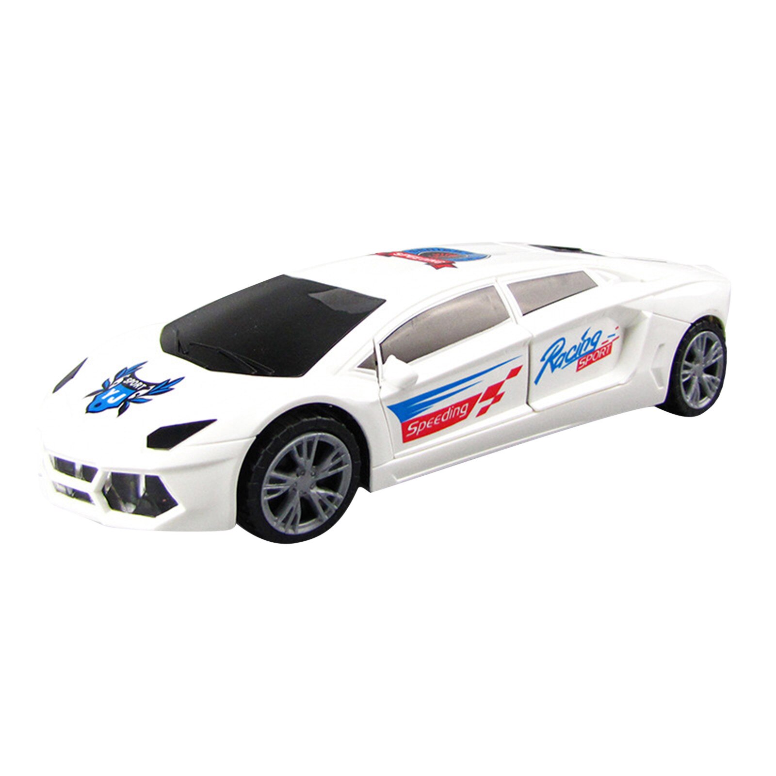 RC Car High Speed Fast Remote Control Racing Car Music LED Light Boys Cool Toy Off-Road Vehicle: White