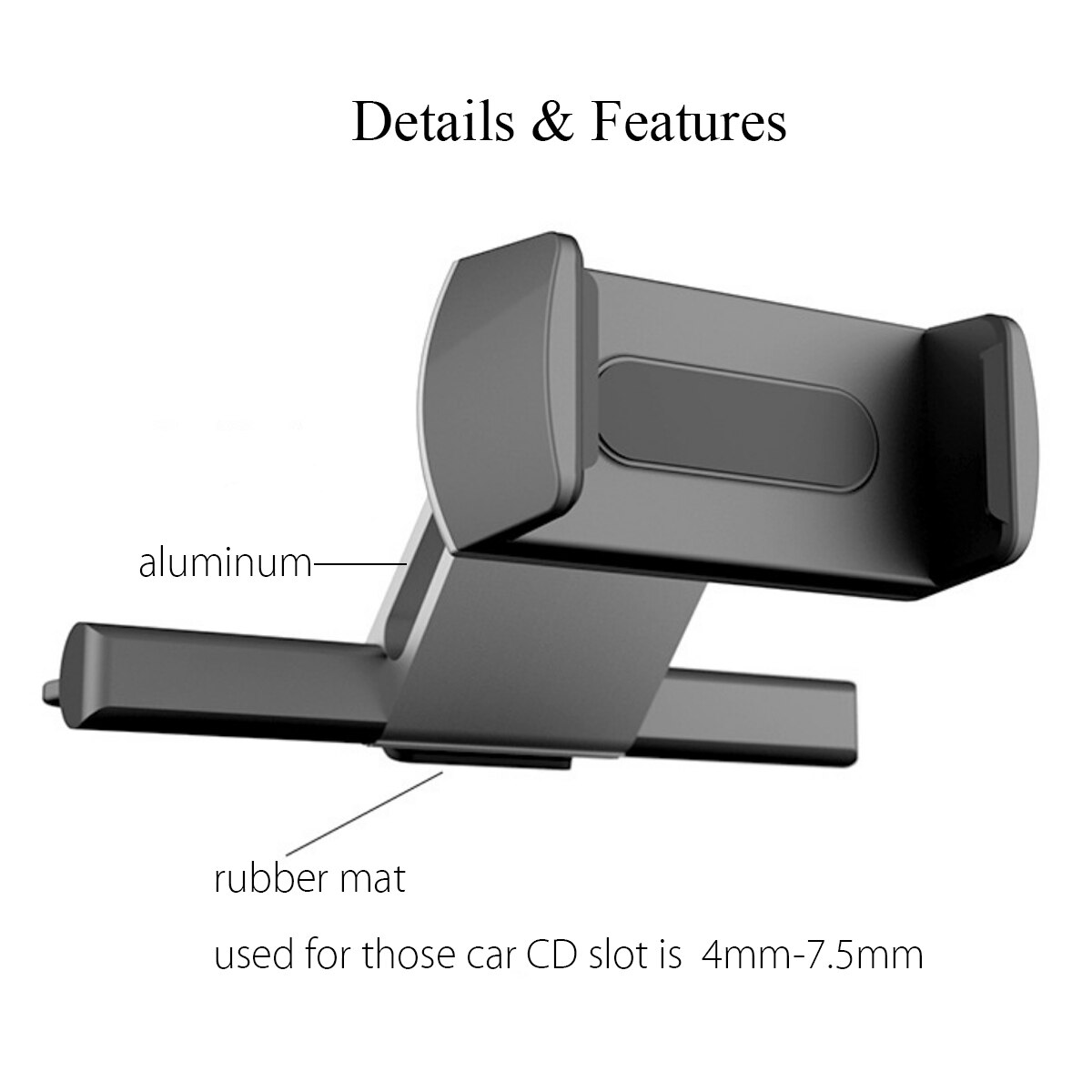 Aluminium Auto CD Slot Halterung Wiege Halfter Universal- praktisch Ständer Halfter Halterung für iPhone X für Samsung GPS Auto Halfter