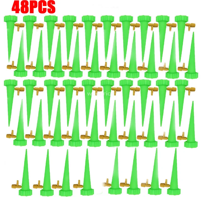 Automatic Watering Drip for Plants Droppers Automatic Drip Irrigation System Self Watering Adjustable Auto Water Dripper Device: Brown