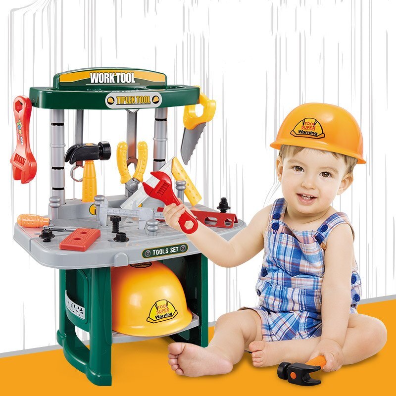 Værktøjssæt til børn pædagogisk intelligens legetøj baby værktøjssæt børneværktøj boks ingeniør værktøjssæt til børn