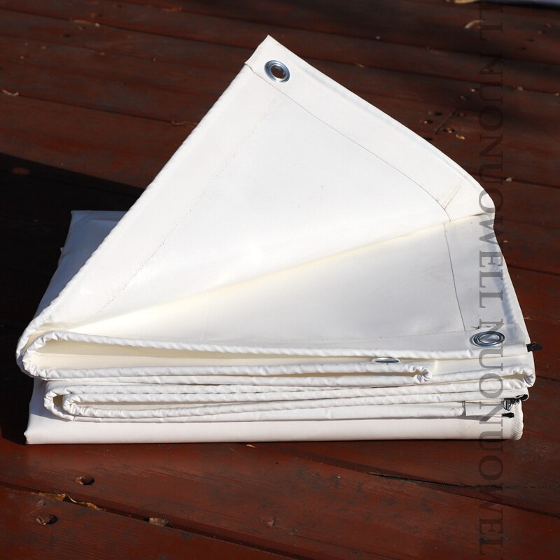 Lona blanca de PVC de 0,45mm de grosor, impermeable, para jardín, patio, impermeable
