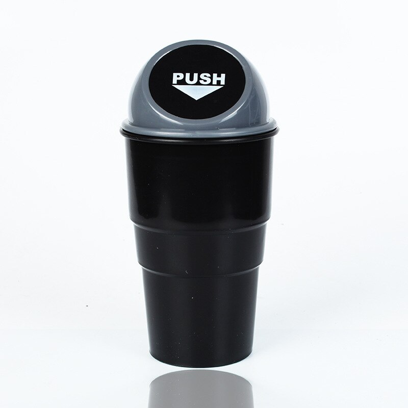Moda criativa Car Trash Can Mini Carro De Plástico Lata de lixo Do Carro Multi-Função de Armazenamento De Detritos Pequeno Balde de lixo carro pode: Cinza