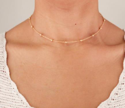 Trendy Girocolli Per Le Donne Oro Argento Colore Doppio Strato Collana Di Modo Regalo Per Amico Del Cuore Dei Monili del Collo Dropshipping: e