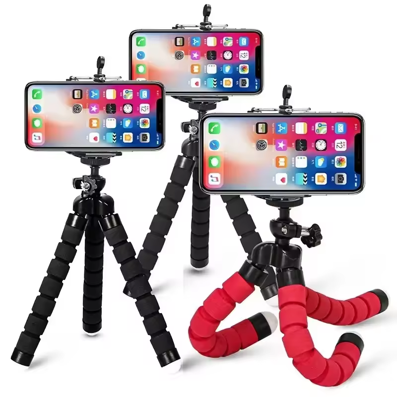 Stativ stativ til telefon mobil kamera holder klip smartphone monopod tripod stand blæksprutte mini stativ stativ til telefon