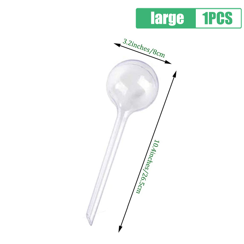 1/12PCS Automatic Plant Watering Bulbs Self Watering Globes Plastic Balls Garden Water Houseplant Device Drip Irrigation System: White-L-1PCS