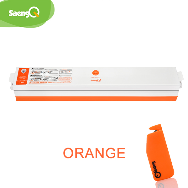 saengQ 220V/110V Household Food Vacuum Sealer Packaging Machine Film Sealer Vacuum Packer Including 15Pcs Bags: ORANGE / 220V