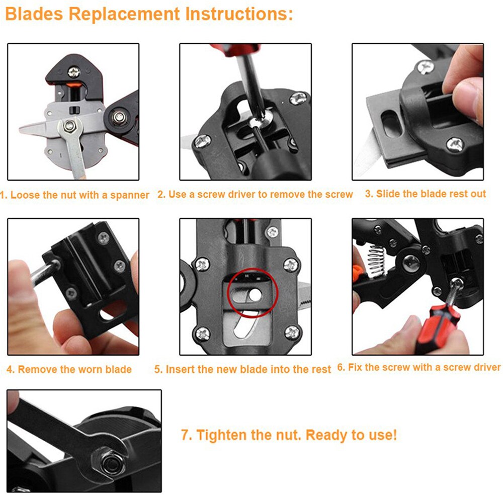 Pruning Shears with Non-Slip Handles Nursery Branch Scissors Fruit Tree Vine Planting Grafting Garden Tools