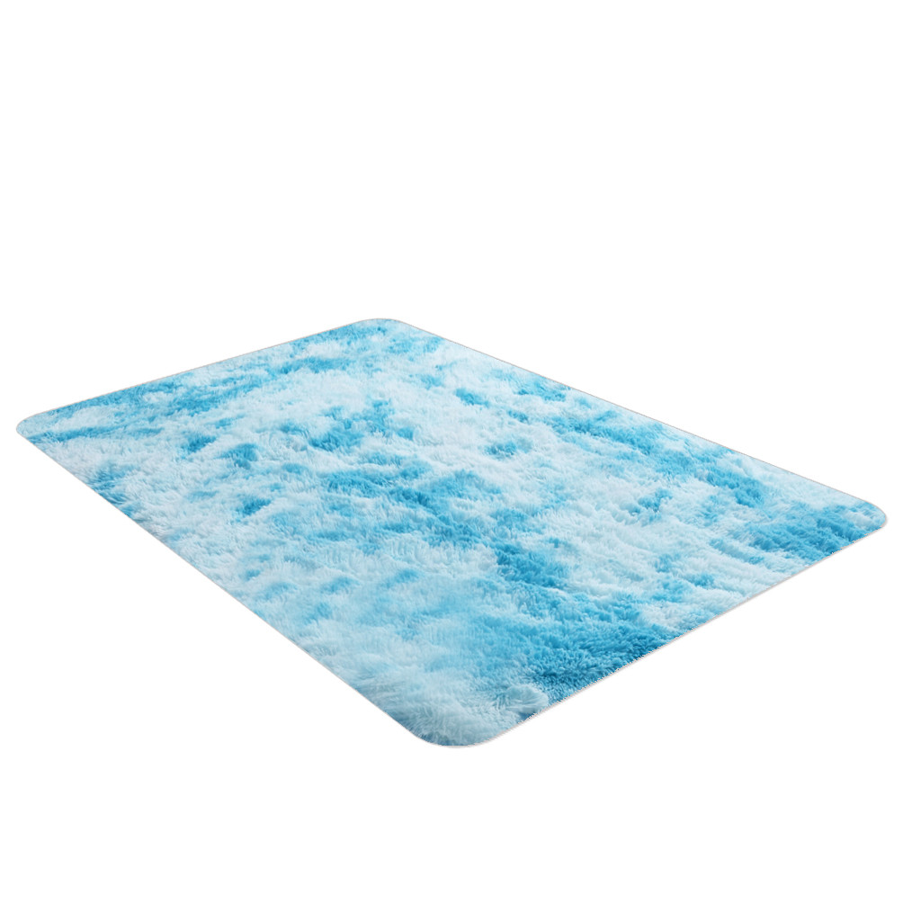 2021top home decor Ultra Soft Modern Area Rugs Shaggy Nursery Rug Home Room Plush Carpet Decor: Sky Blue