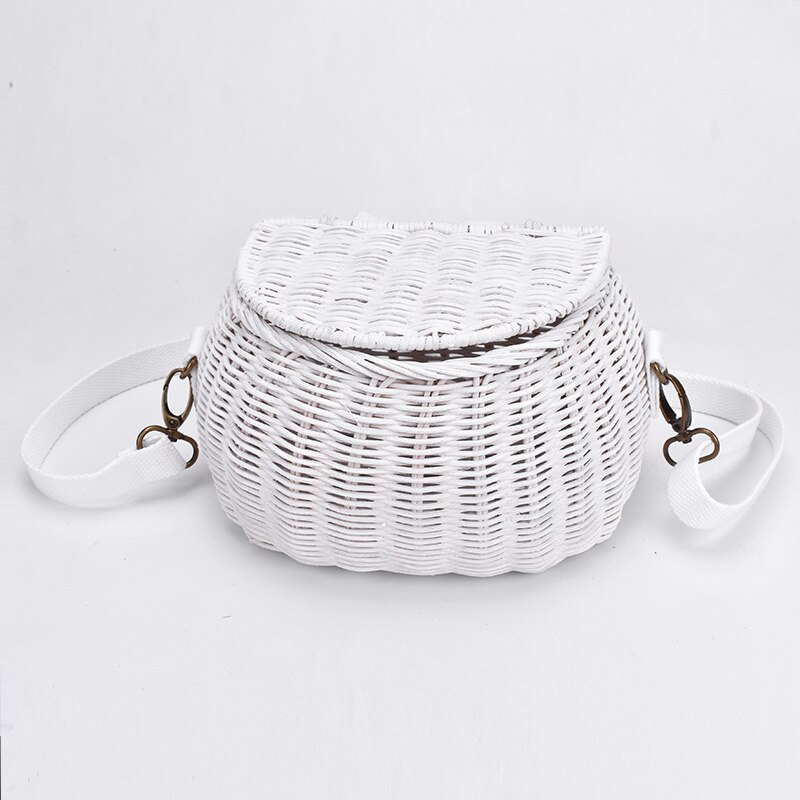 6 couleurs enfants adultes rotin wintage plage paille sac femmes épaule messager bambou panier sac