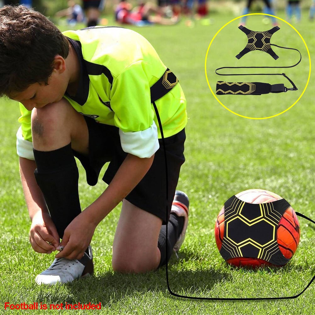Elastic Control Skills Durable Kick Ball Soccer Trainer Hand-free Returner Practice Training Aid Adjustable Tool Football Strap