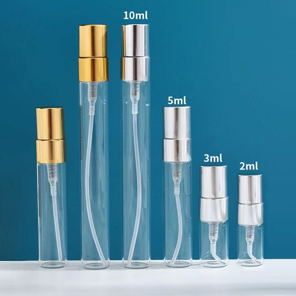 30/50 stuks 100 stuks 2ml/3ml/5ml/10ml glazen navulbare parfumflesjes lege sprayflesjes verstuiver parfumflesjes metalen sprayfles