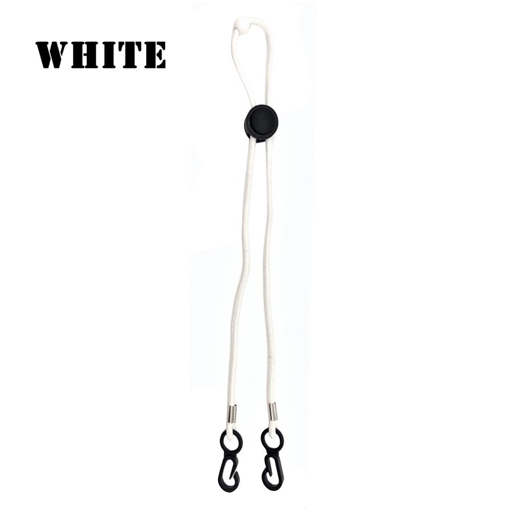 Justerbar ansigtsmaske lanyard handy mascarilla praktisk luftforurening sikkerhedsmaske hvile- og øreholder reb маскировать #m: Hvid