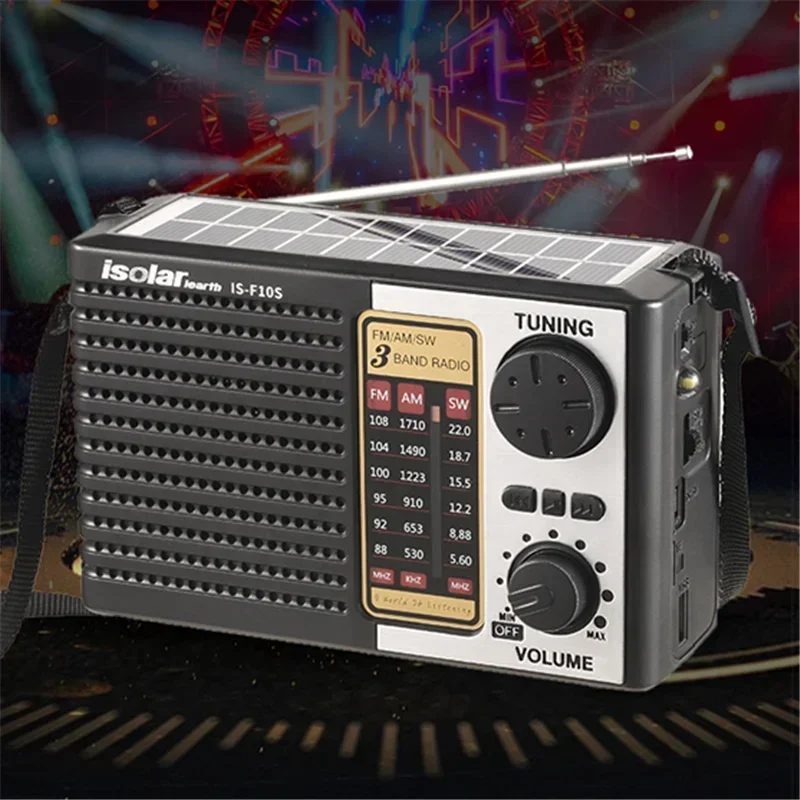 Multifunctional Radio Solar Battery Powered AM FM SW Radio Portable Radio with Bluetooth Speaker IS-F10BTS Fm Radio