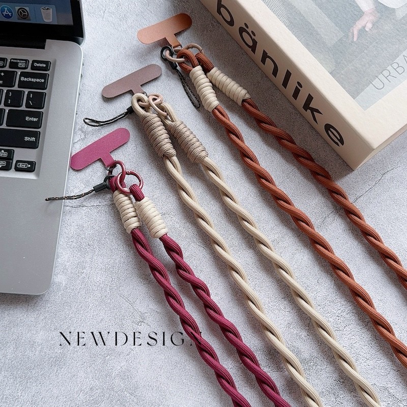 Retro Mobile Phone Universal Braid Strap Crossbody Long Rope Lanyard Strong Durable Safety Mobile Phone Lanyards
