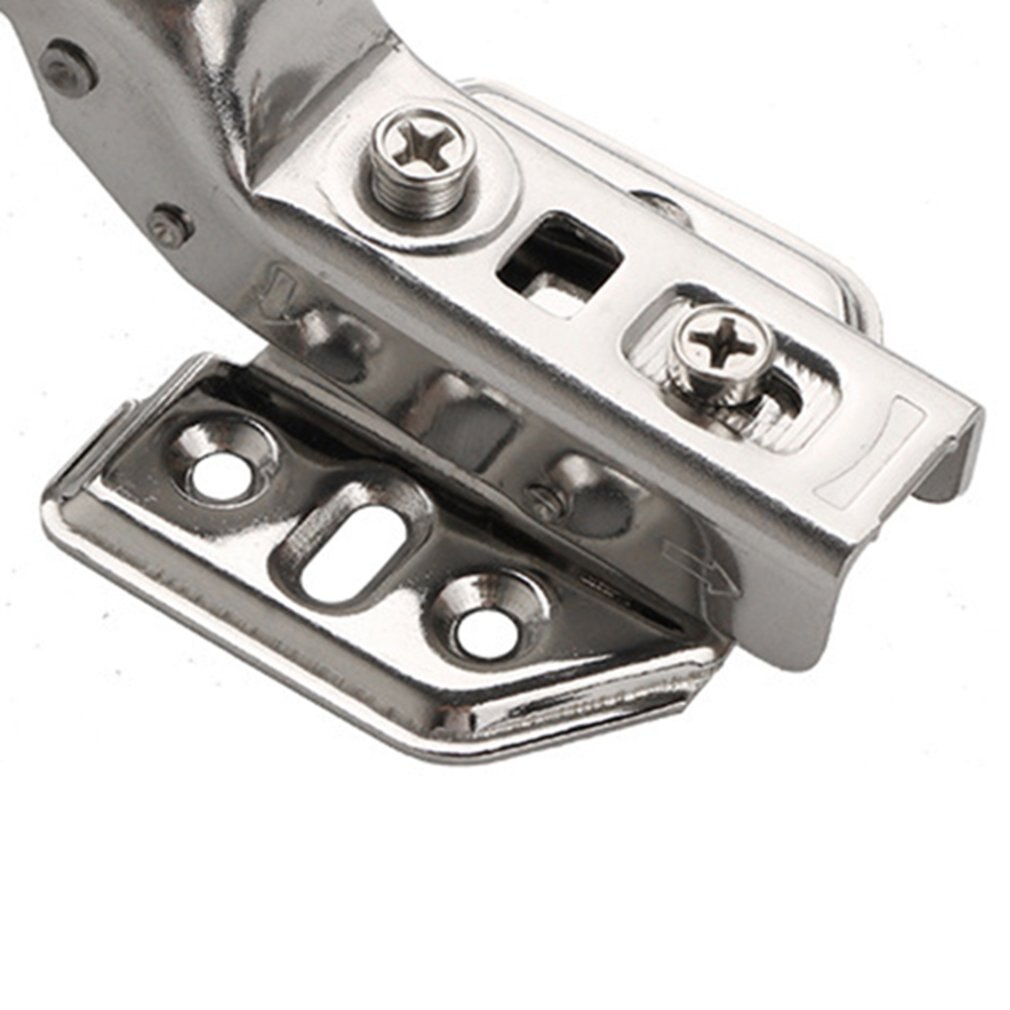 2pcs 304 Stainless Steel 2.0 Fixed Straight Arm Hydraulic Hinge Buffer Damping Cabinet Door Detachable Aircraft Hinge