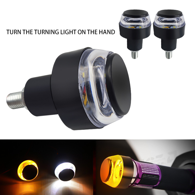 Barra de luz LED para manillar de motocicleta, indicador trasero, señal de giro para coche, luz LED Universal para manillar, luces de posición lateral, 1 Uds.
