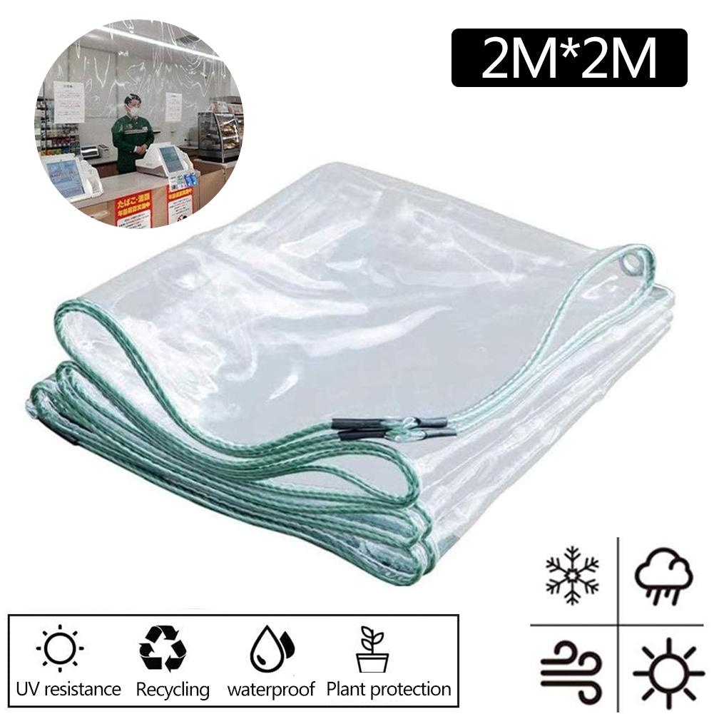 Bâche de pluie transparente épaisse de 0.3mm, en PVC, tissu de pluie Transparent, le balcon, abri pour plantes, matériau souple, directe: 2x2m