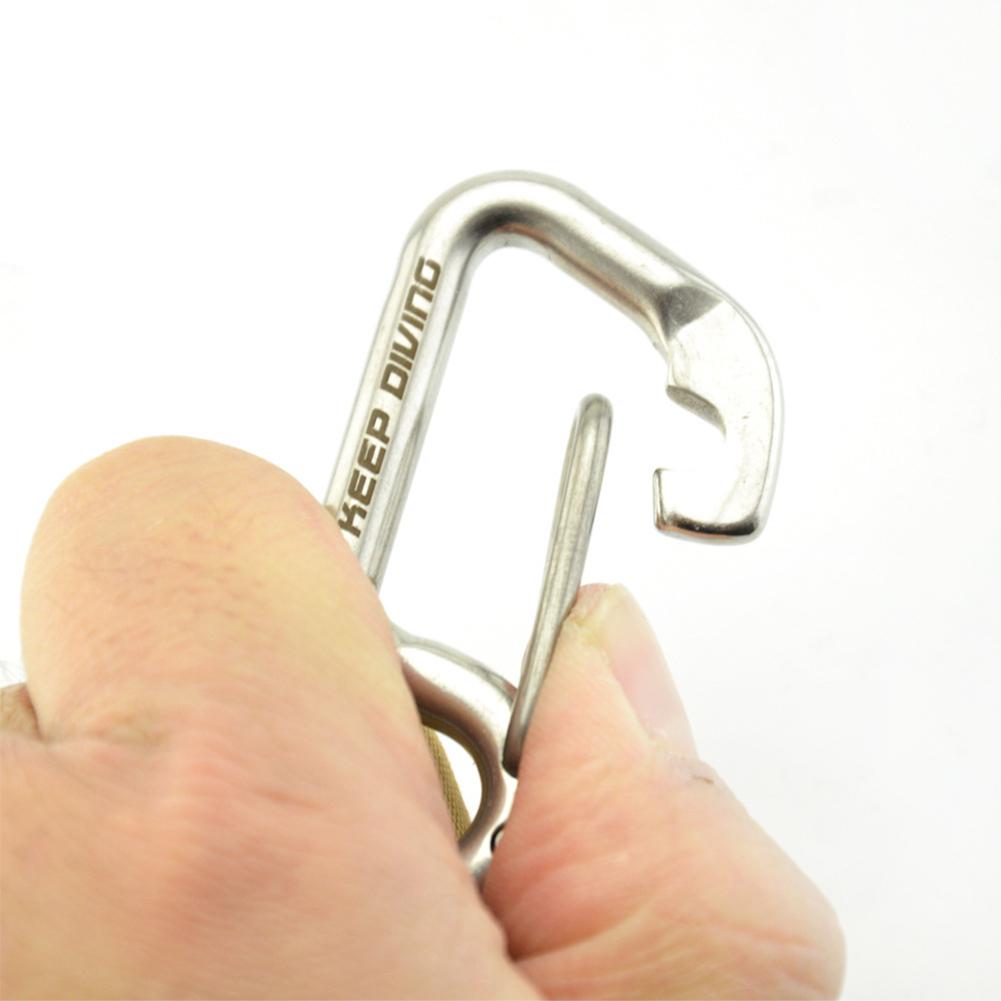 316 Stainless Steel Simplicity Hook Safety Hook Climbing Hook Elastic-Hook Safety Hoy Diving Buckle