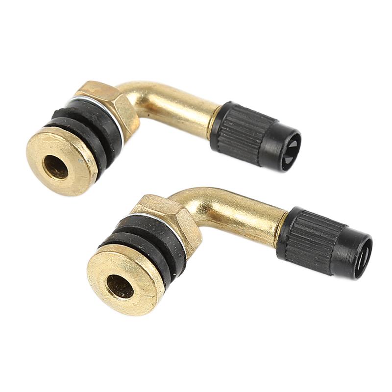 2PCS Car Air Tire Tyre Valve Stems CNC Aluminum Alloy Brass 90 Degree For Vehicle For Cars Trucks Motorcycle ATV: Default Title