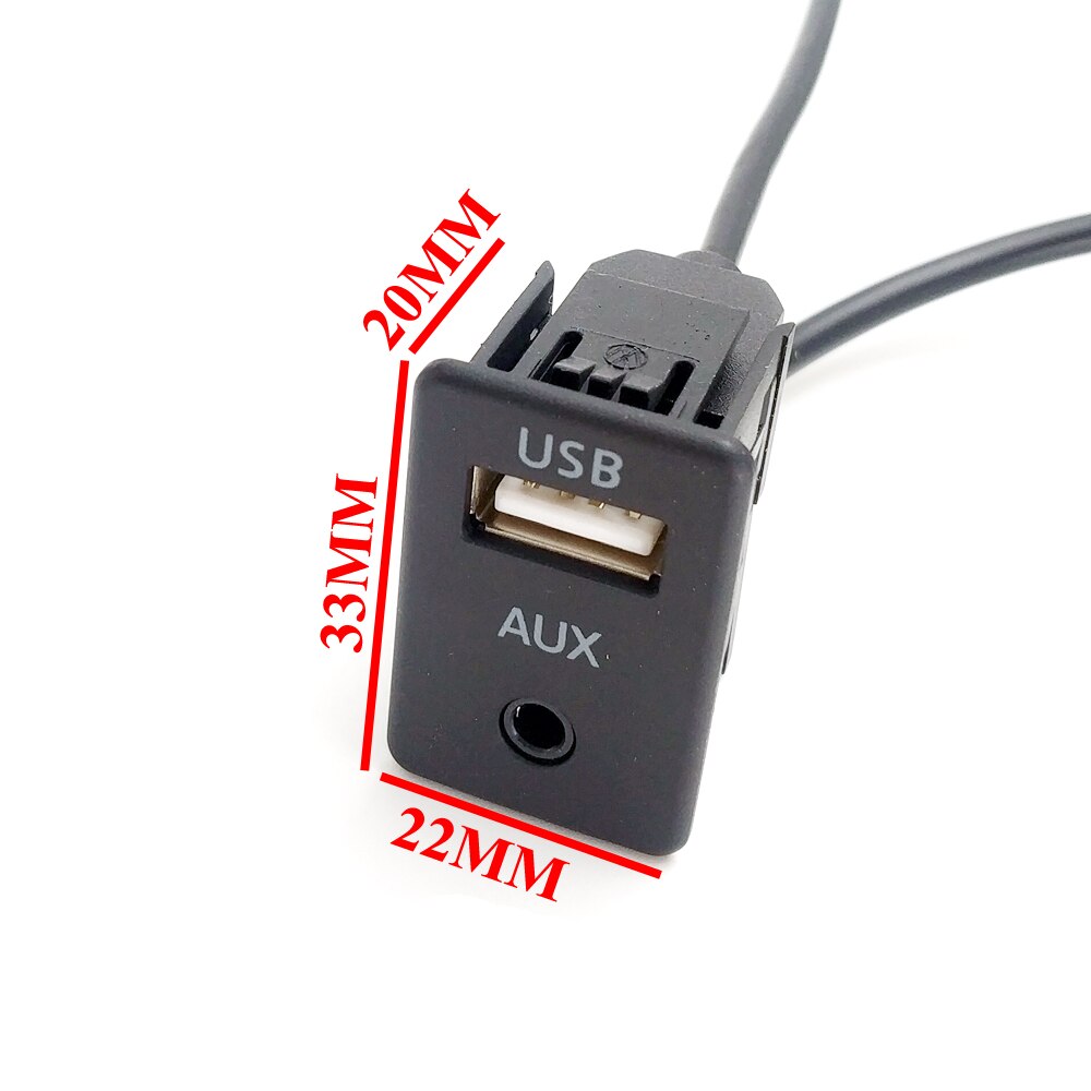 Biurlink Universele 1.5M Flush Mount Kabel Autos 3.5mm USB AUX Mannelijke Jack Gemodificeerde Socket voor Volkswagen Toyota BMW peugeot
