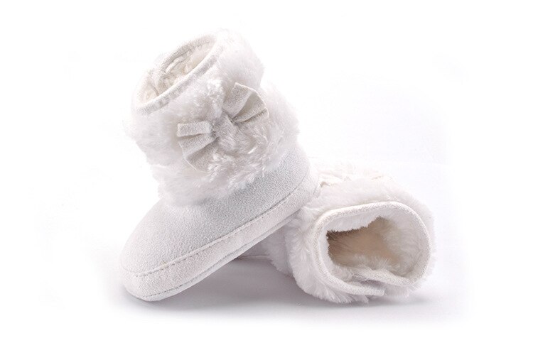 2022 Super Houden Warme Snowboots Baby Meisje Jongen Anti-Silp Prewalker Fleece Boot Wol Sneeuw Indoor Schoenen winter Booties: WHITE / 13cm (5.12 in)