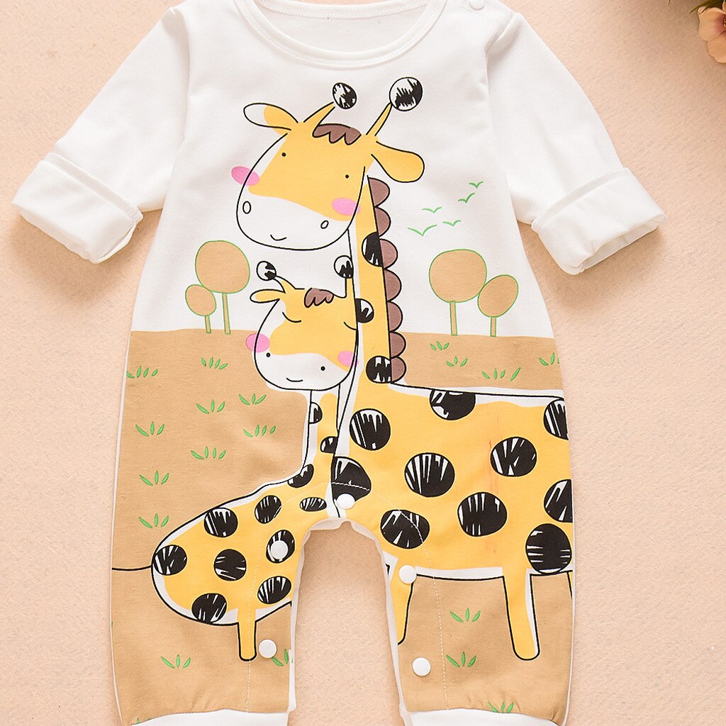 Winter Baby Strampler Für Kleinkind Kleinkind Kleidung Jungen Mädchen Langarm-Overall-Kind Cartoon Tier Brief Strampler Kleidung Outfits