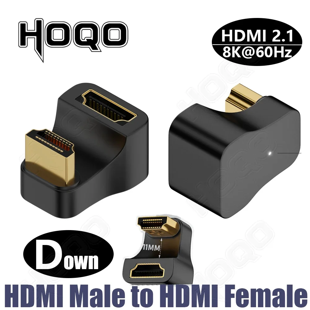 Hdmi Adapter 8K 4K 90 Graden @ 120Hz 270 Graden Hdtv Schuine Adapter 360 180 Graden Micro Mini Hdmi Naar Hdmi U Vorm Converter