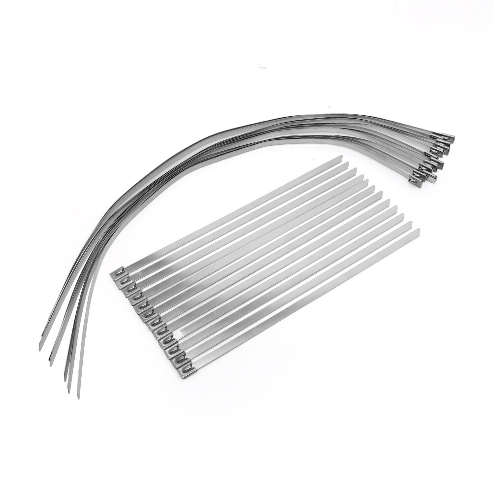 For ATV / Automotive 12 pcs/set Band and Buckle Clamps - CV Half Shaft Boot Band Pack Stainless Steel