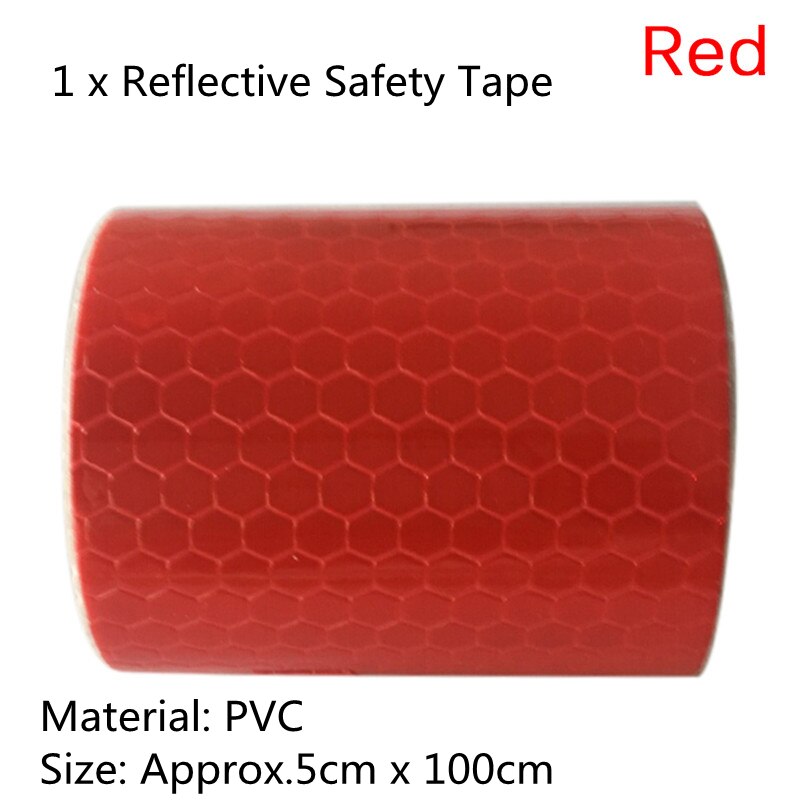 1Pcs/4Pcs Reflective Safety Warning Strip Tape Car Door Bumper Reflector Stickers Decal: C