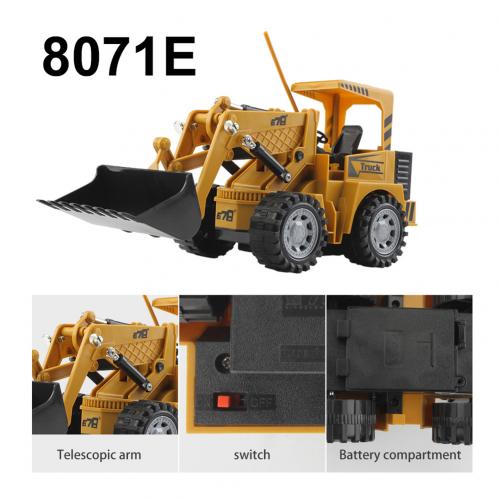 Véhicule pelleteuse avec télécommande sans fil, 5 canaux, jouet pour enfants, 1/24: Forklift