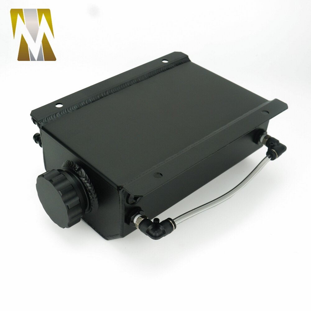 2L Litre Polished Alloy Header Expansion Water Tank Cap WATER HEADER TANK Coolant Overflow Tank Reservoir Kit Universal