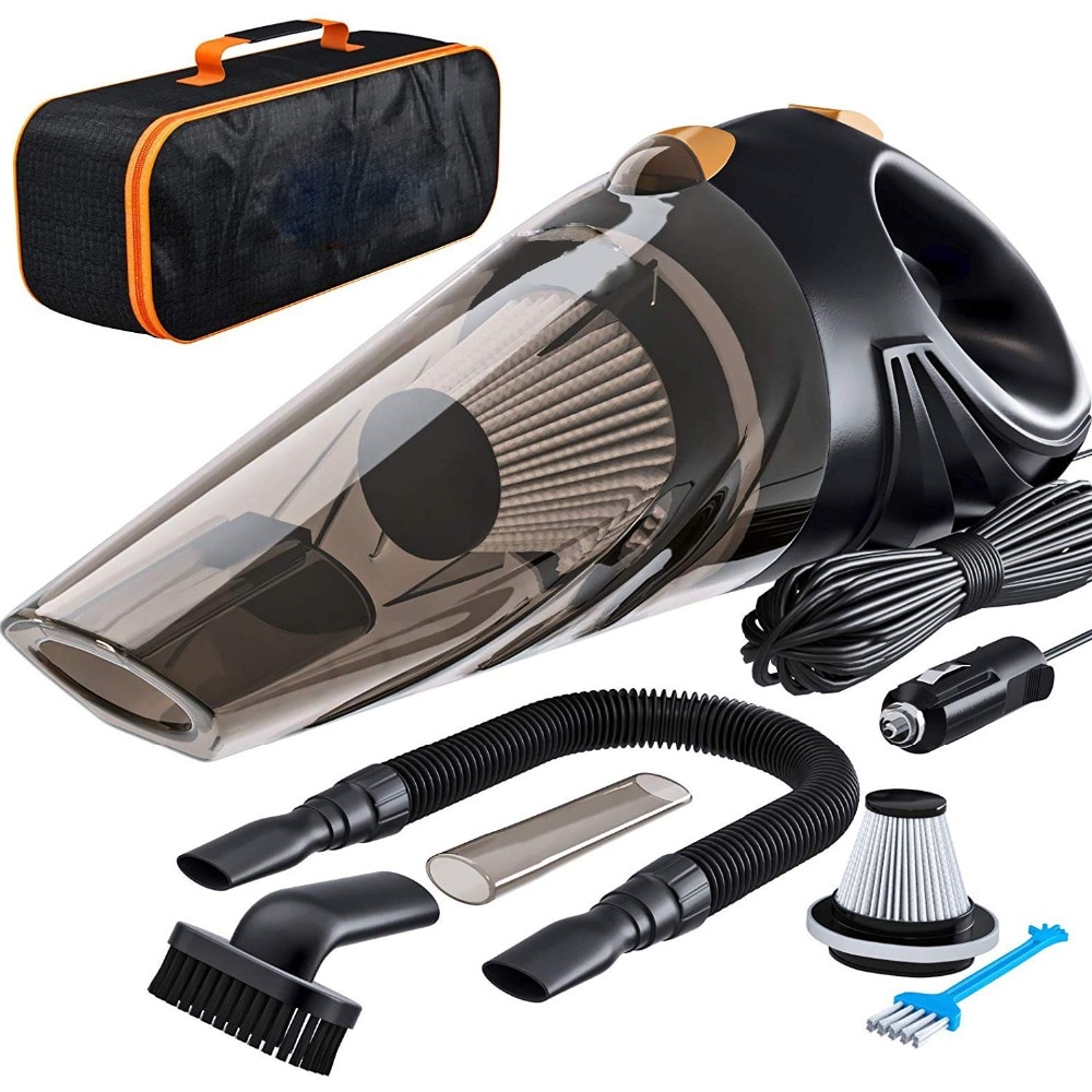 4800pa Strong Power Car Vacuum Cleaner 120W with Handbag 4.8KPA Cyclonic Wet/Dry Auto Portable Vacuums Cleaner 2 HEPA