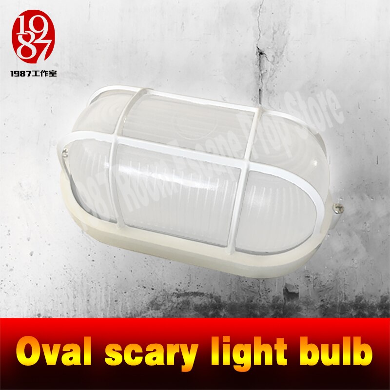 Room escape prop Oval scary light bulb create a hair-raising atmosphere scary scenario horrible theme haunted house jxkj1987