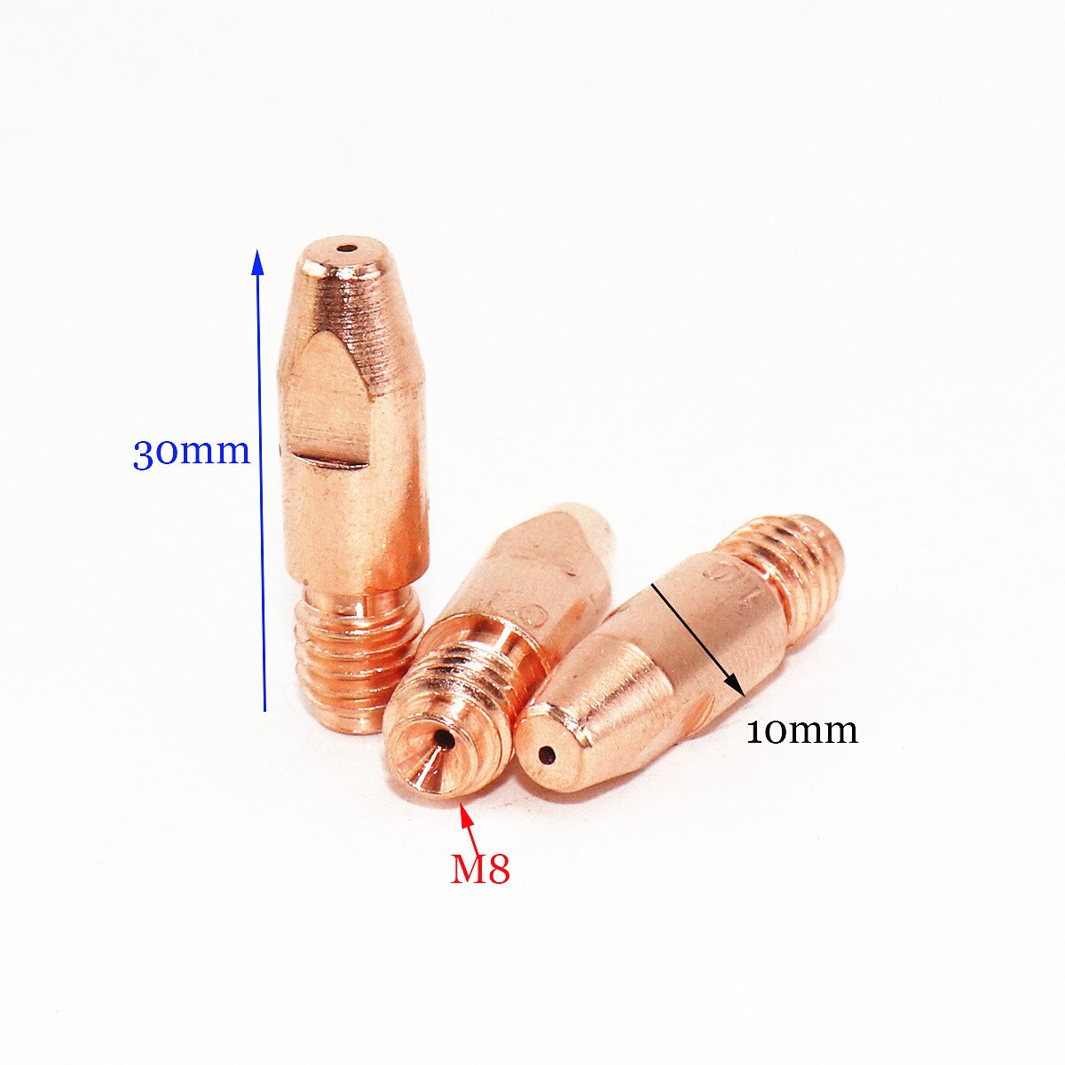 10 stuks 36kd contacttips cucrzr mig-toorts/pistool verbruiksartikelen 0.8/1.0/1.2mm lastips voor euro-stijl mig mag-lastoorts