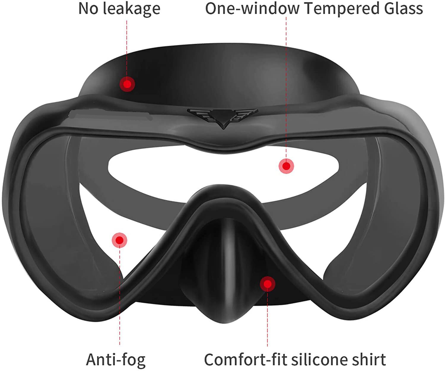 Water Sports Diving Masks Snorkeling Goggles Scuba Diving Equipment Snorkeling Set Tempered Glass Mirror Lens Swimming Mask
