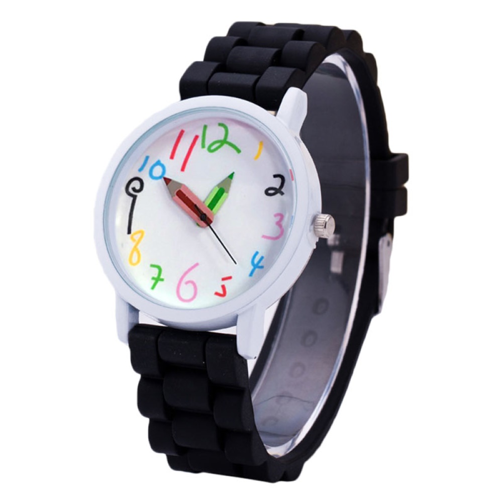 Kinderen Kids Arabische Cijfers Potlood Analoge Weergave Quartz Polshorloge Kids Kinderen Relogio Feminino Trendy Horloge