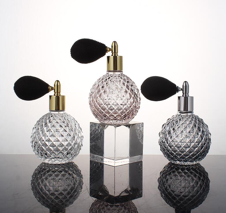 Unieke Parfumflesjes Draagbare Vintage Crystal Glas Parfum Fles Met Verstuiver Lege Cosmetische Mini Hervulbare Flessen