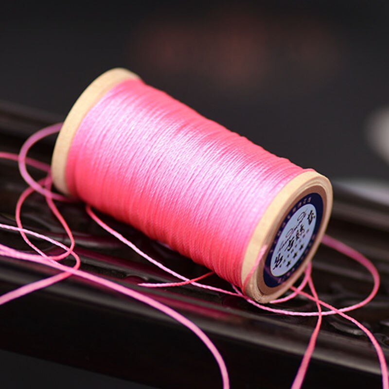 Roll Van 0.3 Mm Nylon Gevlochten Draad Hand Geweven Chinese Knoop Kwasten Lijn Ongeveer 50M Hoge Sterkte 3 strengen Draad Kwastje Lijn Roze: 3