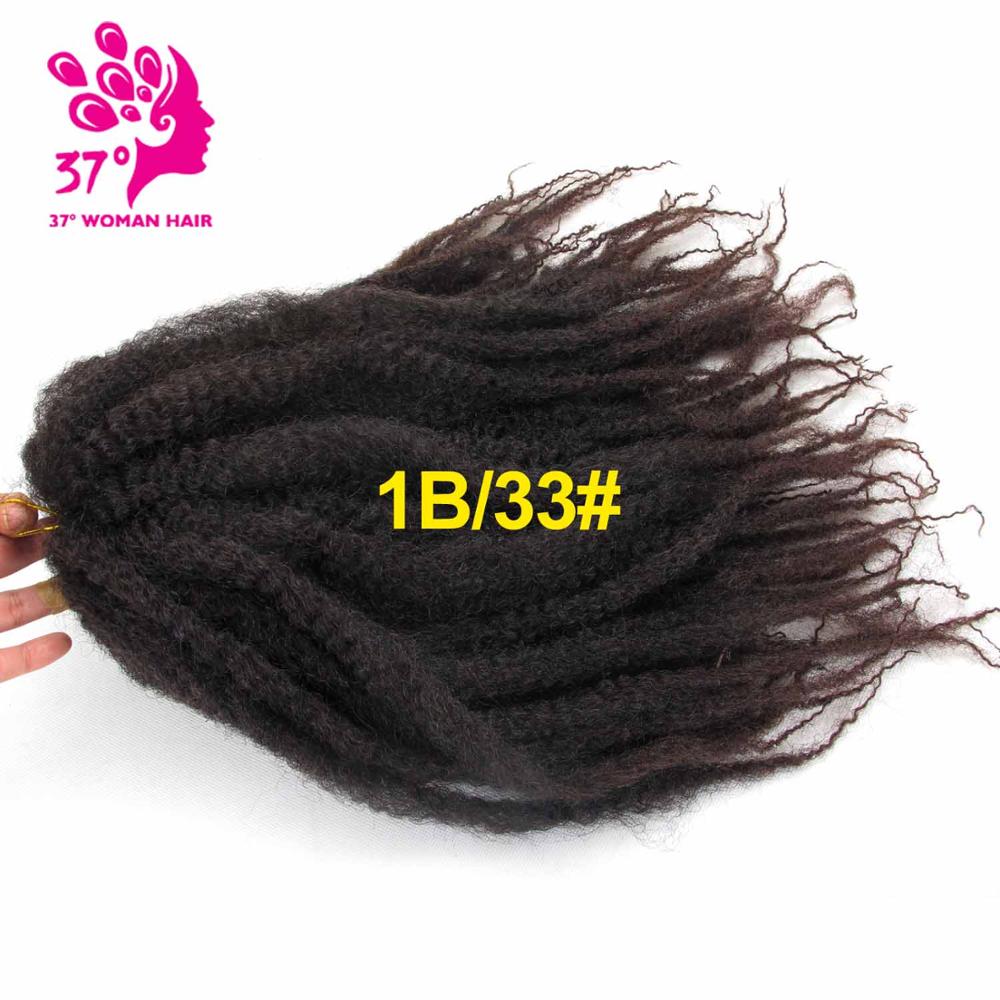 Dream ice's ombre jumbo marley hæklet fletning hår syntetisk krøllet marley hair extensions til fletning af hår: T1b/33