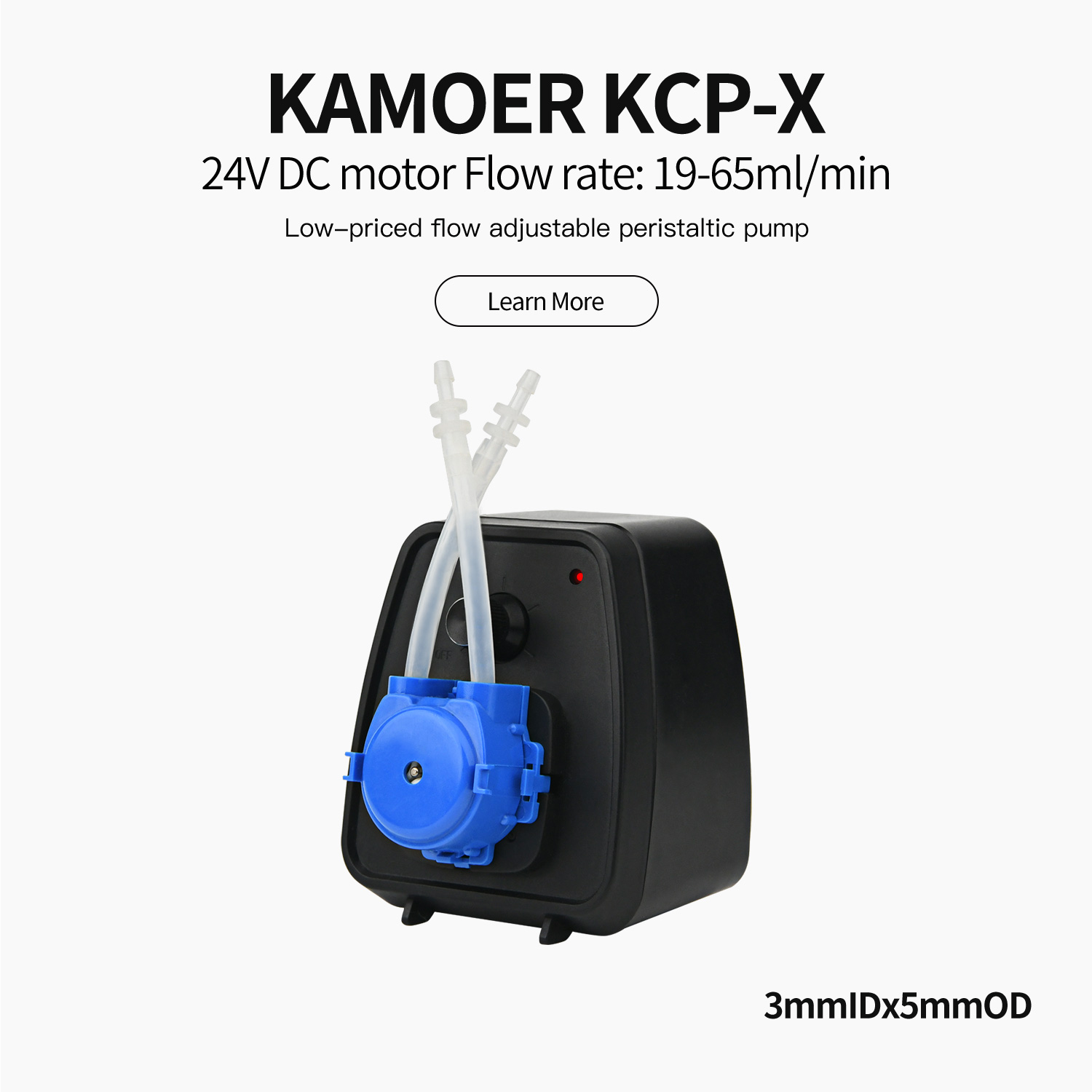 Kamoer KCP-X Super Mini Peristaltic Pump 24V DC Motor Self-priming Pump with Adjustable Flow 19~65ml/min Dosing Pump