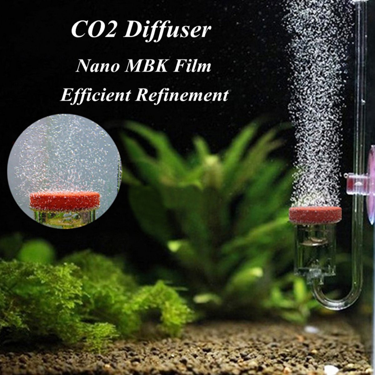 4 In 1 Acryl Aquarium CO2 Diffuser 5mm Dikte CO2 Dioxide Verstuiver Terugslagklep Vervanging Uitwisseling Aquarium Planten Tank