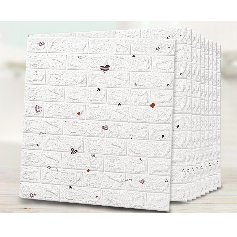 3D Wall Sticker Waterproof Self-adhesive Imitated Brick Wallpaper PE Foam Background For Living Room Kitchen TV Backdrop Decor: 10