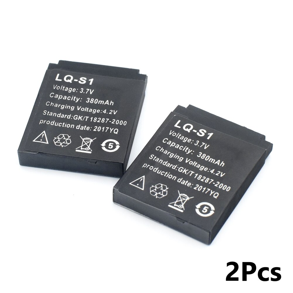 2Pcs/Lot Lq-s1 3.7v Smart Watch Dz09 Battery 380mAh Li Polymer Battery For Smart Watch DZ09 QW09 W8 A1 V8 X6