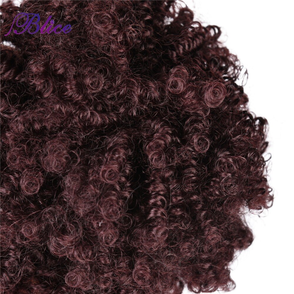 Blice Synthetic Curly Bun Chignon Hair 8inch With Two Plastic Combs Easy To Wear Chignon Bun Updo 99J# All Colors Available