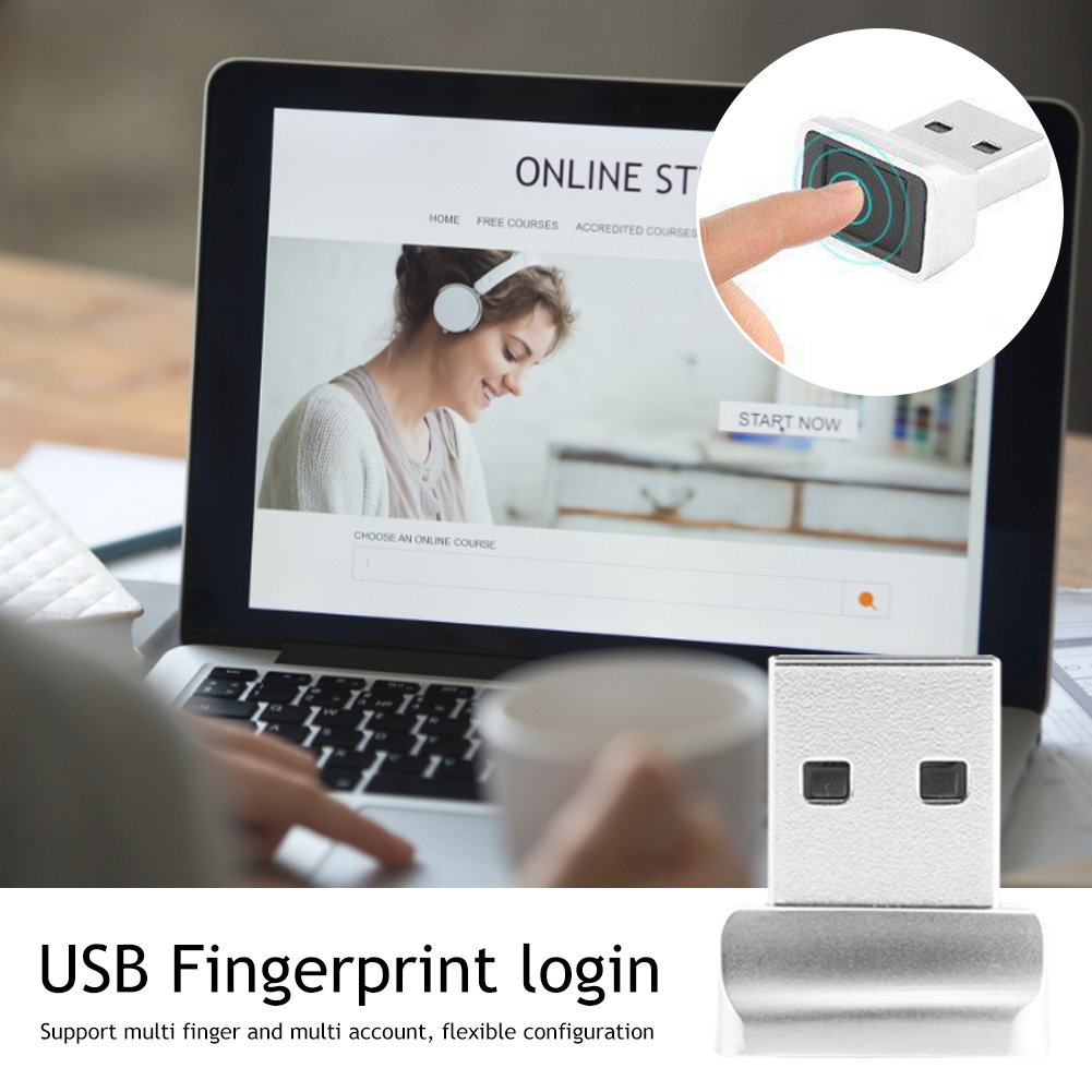 Usb Fingerprint Reader Smart Vingerafdruk Scanner Sensor Module Voor Windows 10 Hello Biometrie Security Key Voor Laptops En Pc