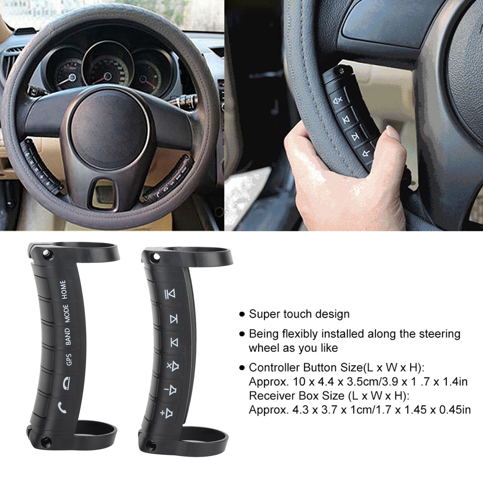 Telecomando universale per volante per auto Controller per pulsanti di navigazione DVD Wireless