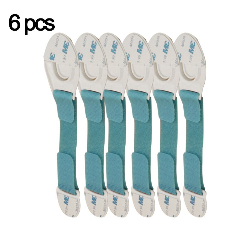 6Pcs/Lot Child Lock Protection Of Children Locking Doors For Children Safety Kids Safety Plastic Protection Safety Toilet Lock: blue6p