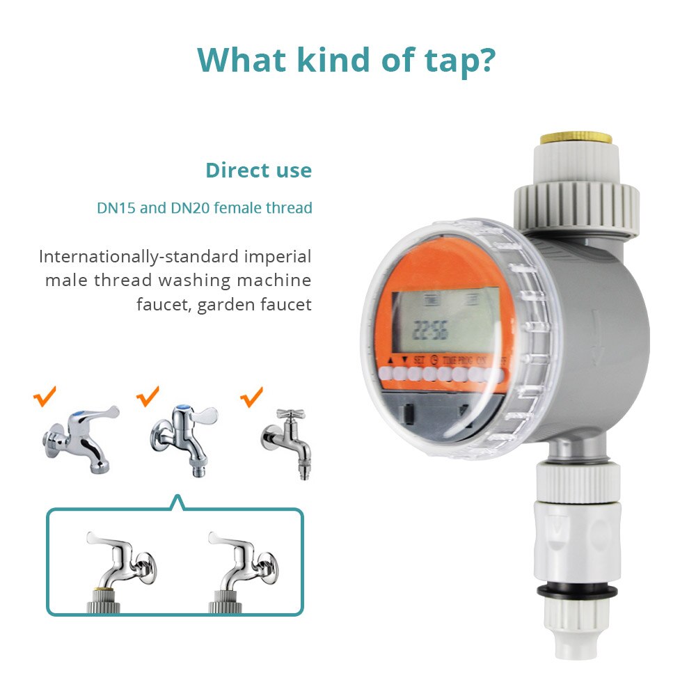 Benexmart Garden Watering Timer Pressure Regulator Irrigation Controller Waterproof with Battery